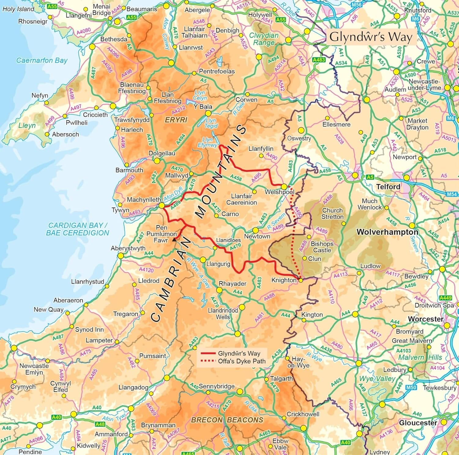 Guide de randonnées (en anglais) - Glyndwr's Way from Knighton to Welshpool | Cicerone guide de randonnée Cicerone 