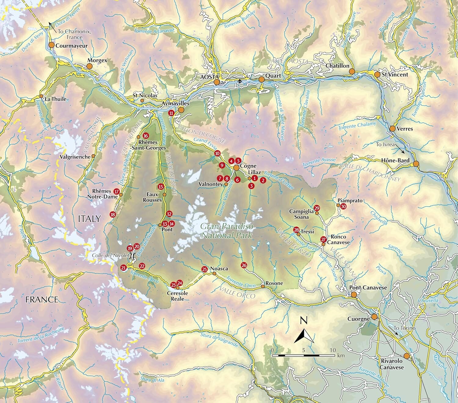 Guide de randonnées (en anglais) - Gran paradiso National Park | Cicerone guide de randonnée Cicerone 