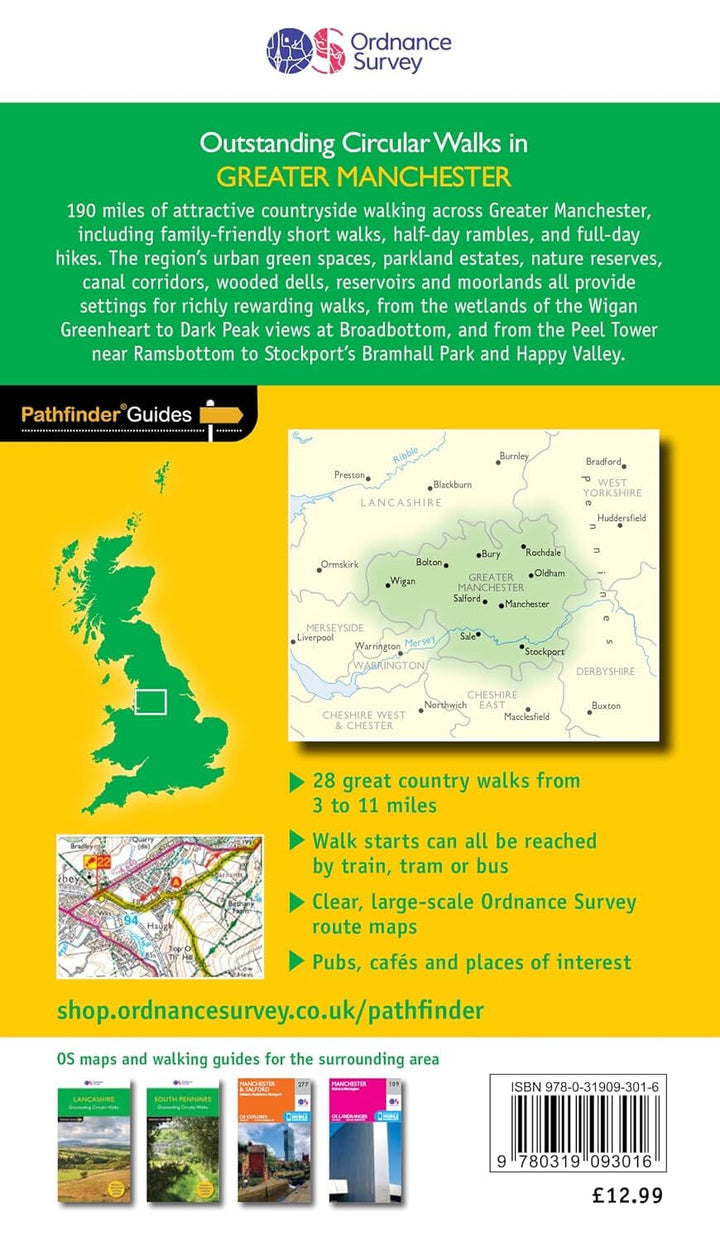 Guide de randonnées (en anglais) - Greater Manchester | Ordnance Survey - Pathfinder guides guide de randonnée Ordnance Survey