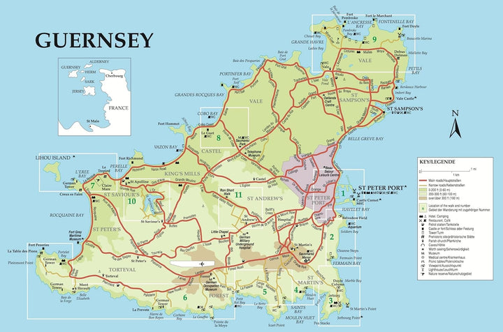 Guide de randonnées (en anglais) - Guernsey with Alderney, Sark & Hem 2026 | Sunflower guide de randonnée Sunflower 