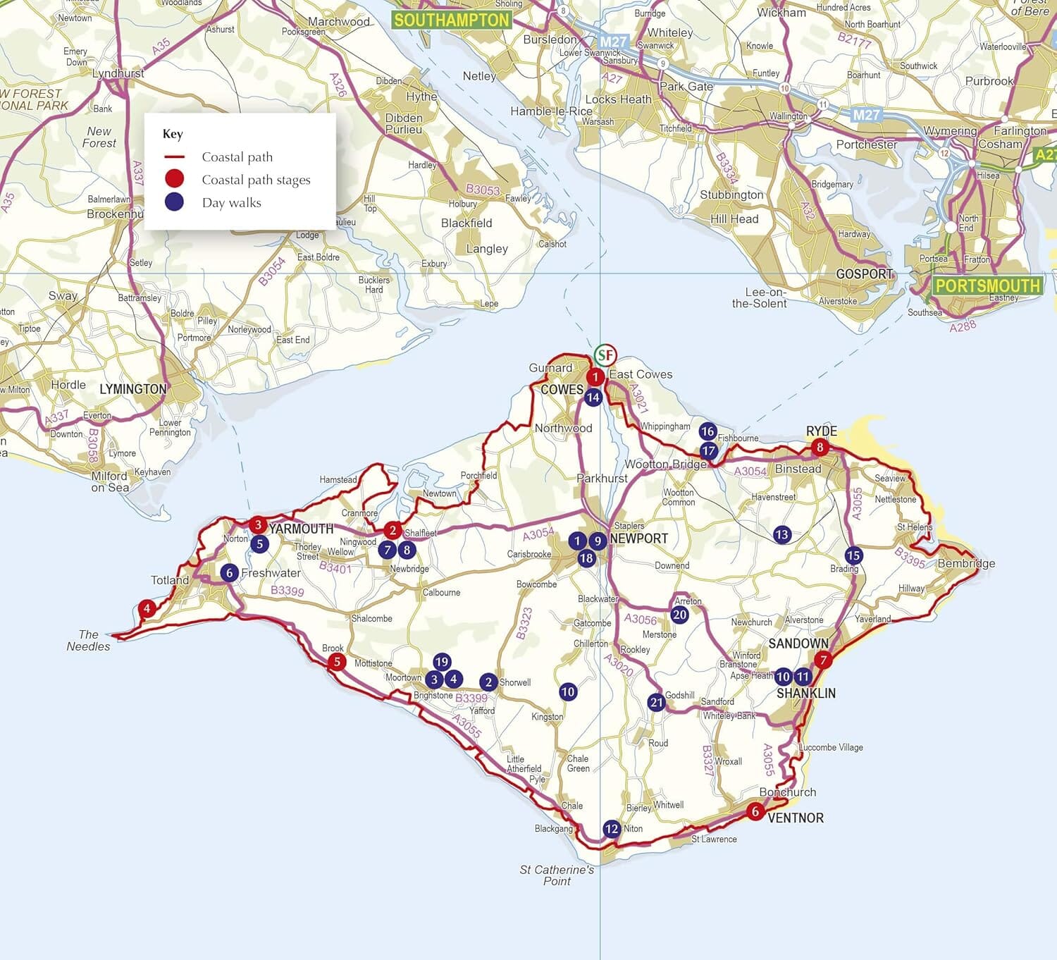 Guide de randonnées (en anglais) - Isle of Wight : 24 coastal & countryside walks | Cicerone guide de randonnée Cicerone 