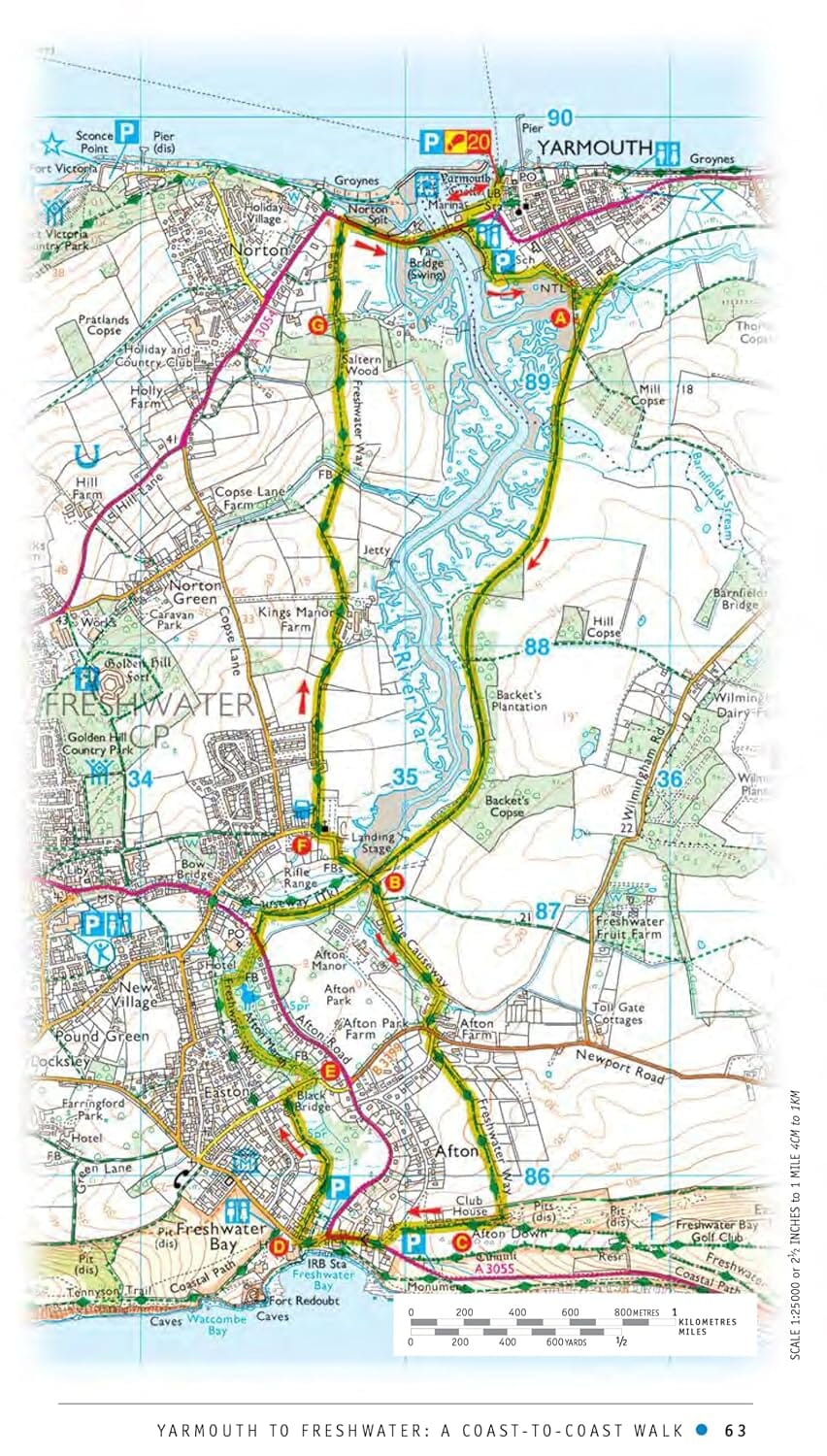 Guide de randonnées (en anglais) - Isle of Wight | Ordnance Survey guide de randonnée Ordnance Survey 