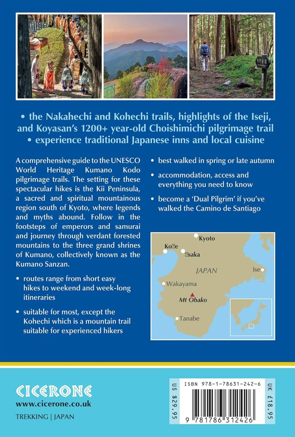 Guide de randonnées (en anglais) - Japan's Kumano Kodo Pilgrimage | Cicerone guide de randonnée Cicerone 