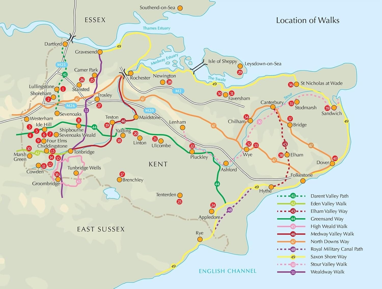 Guide de randonnées (en anglais) - Kent : 40 circular short walks & day walks | Cicerone guide de randonnée Cicerone 