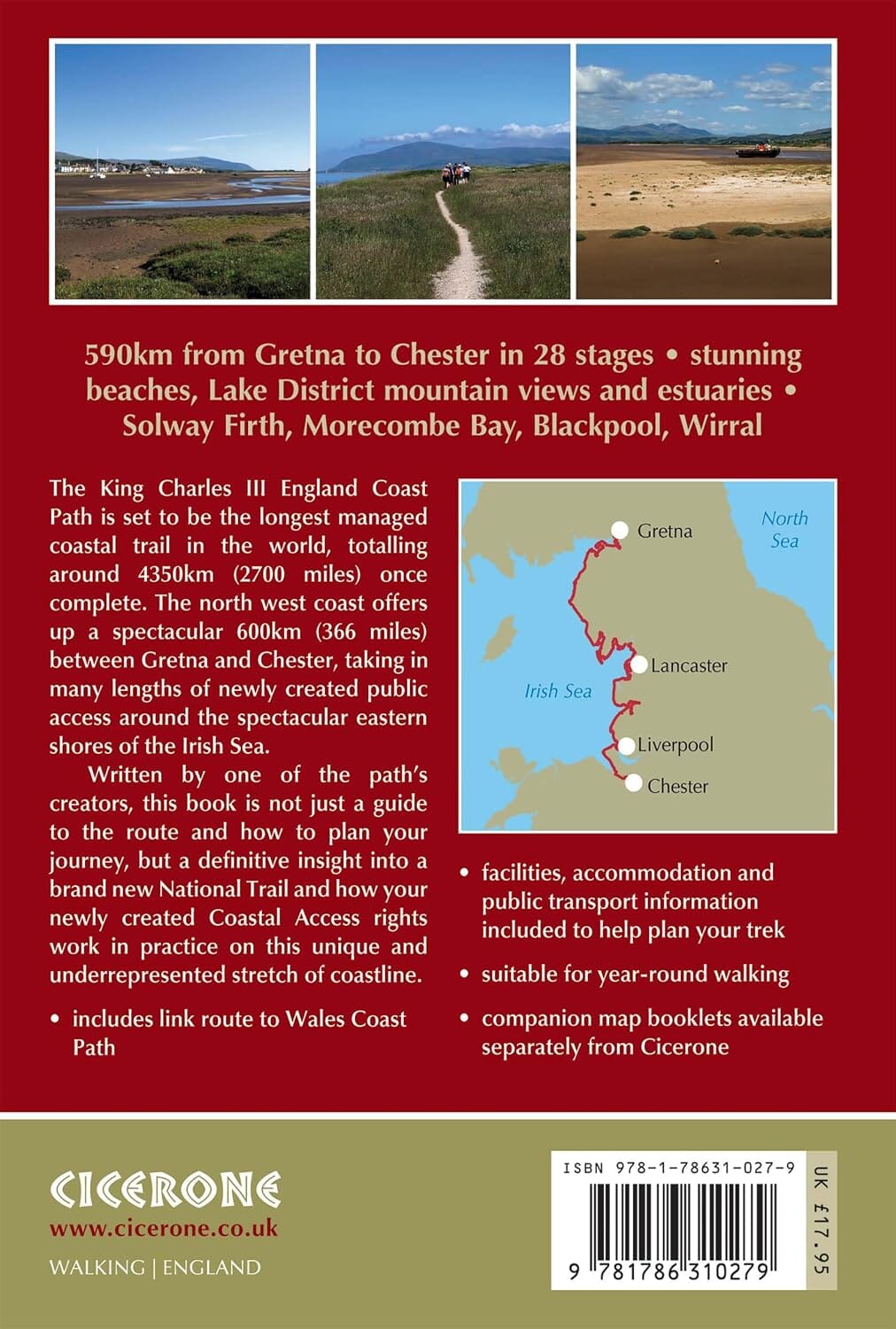 Guide de randonnées (en anglais) - King Charles III England Coast Path: North West | Cicerone guide de randonnée Cicerone 
