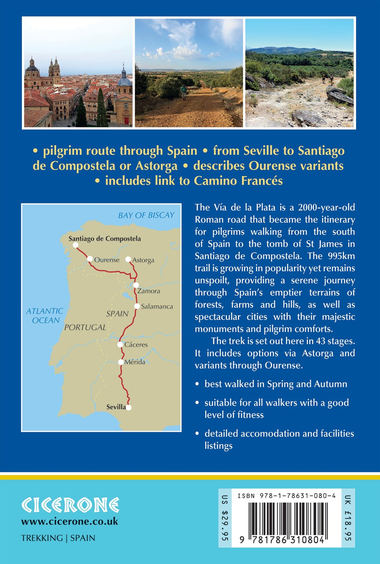 Guide de randonnées (en anglais) - La Via de la Plata and Camino Sanabres | Cicerone guide de randonnée Cicerone 