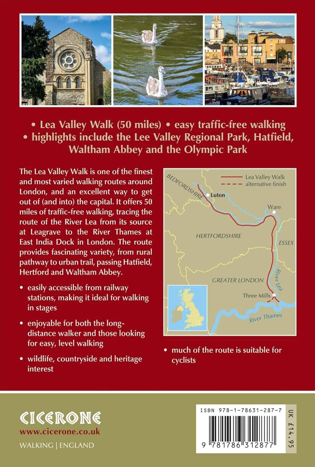 Guide de randonnées (en anglais) - Lea Valley walk | Cicerone guide de randonnée Cicerone 