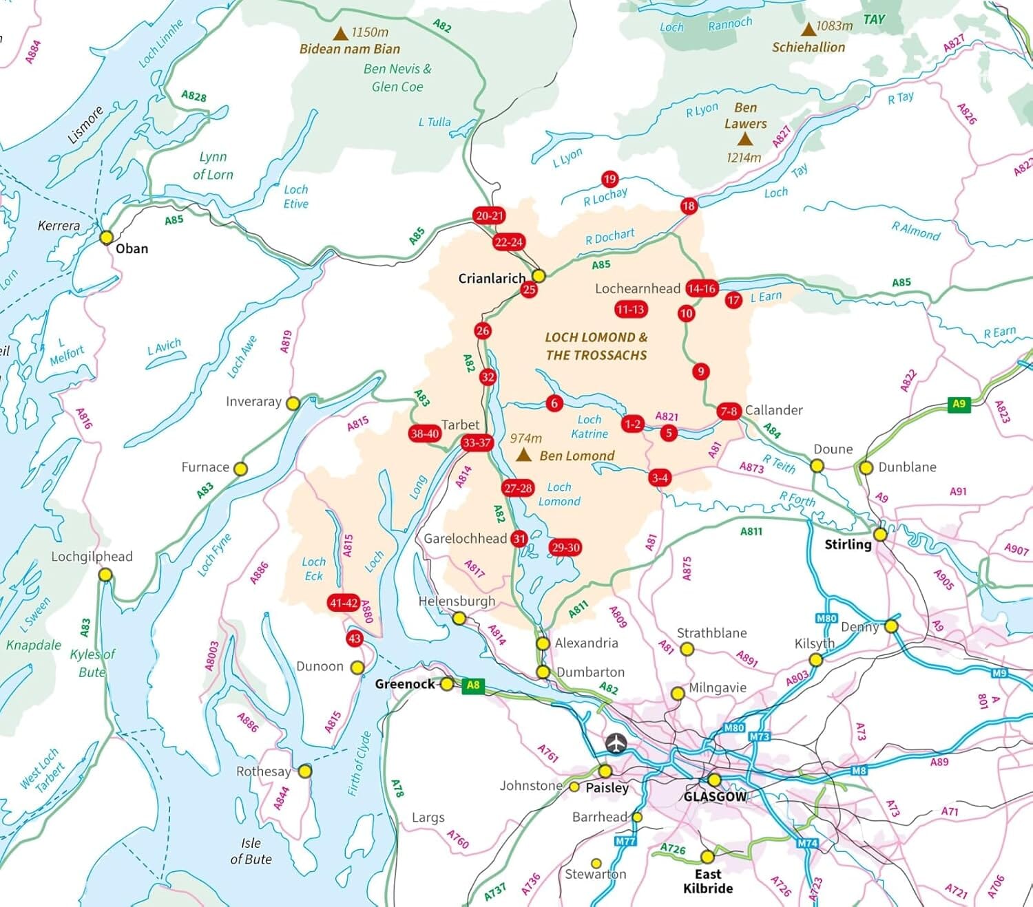 Guide de randonnées (en anglais) - Loch Lomond & the Trossachs | Cicerone guide de randonnée Cicerone 