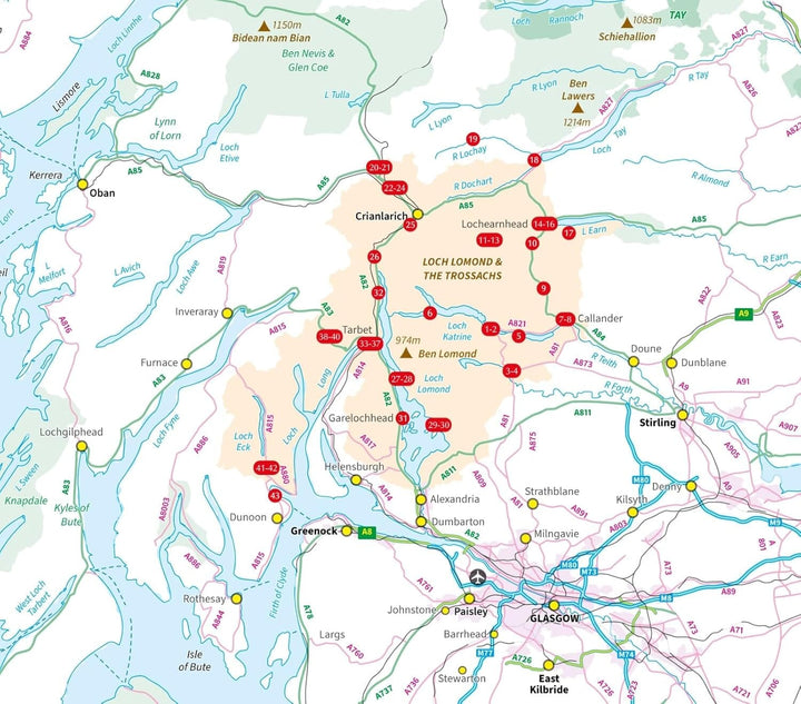 Guide de randonnées (en anglais) - Loch Lomond & the Trossachs | Cicerone guide de randonnée Cicerone 