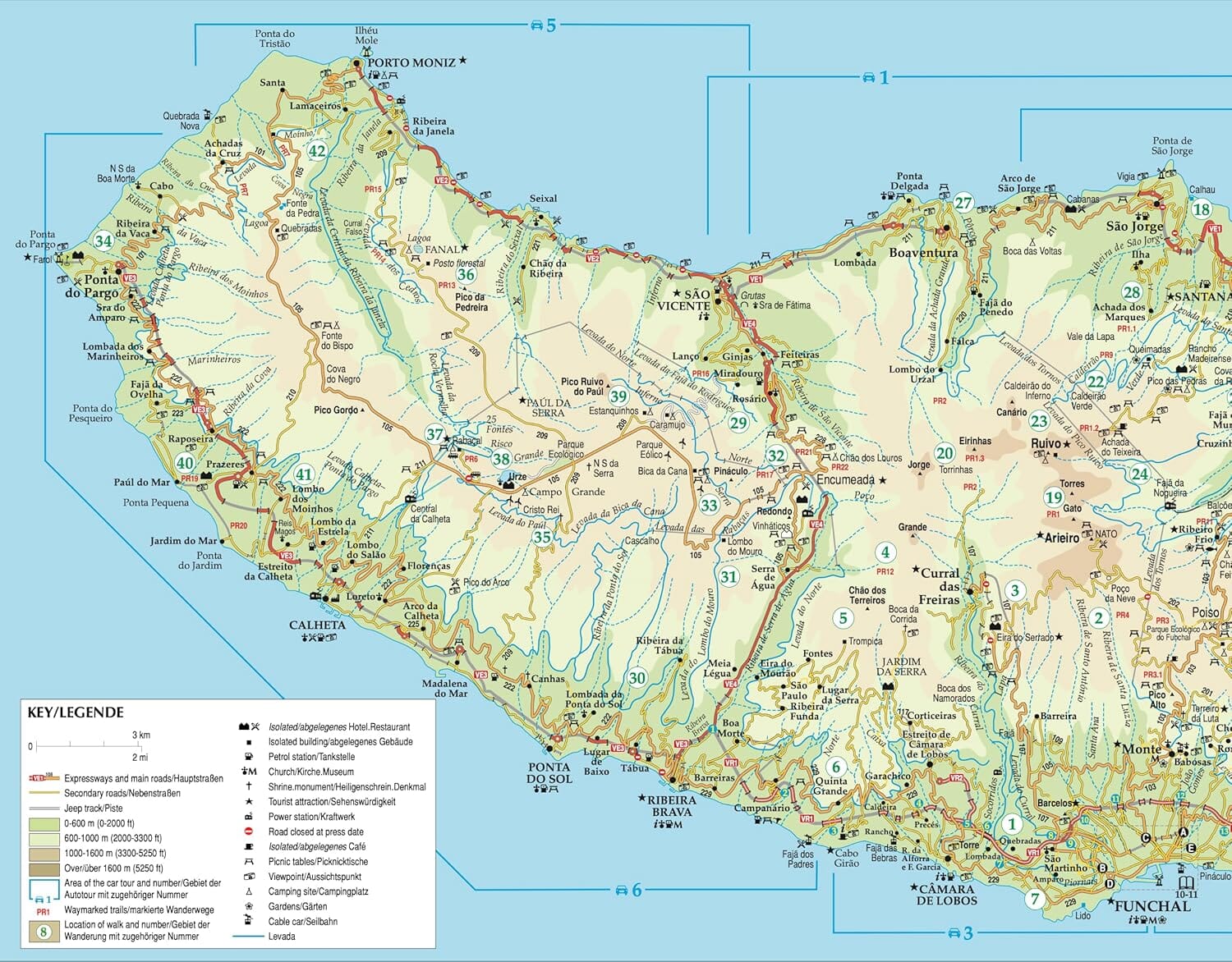 Guide de randonnées (en anglais) - Madeira | Sunflower guide de randonnée Sunflower 