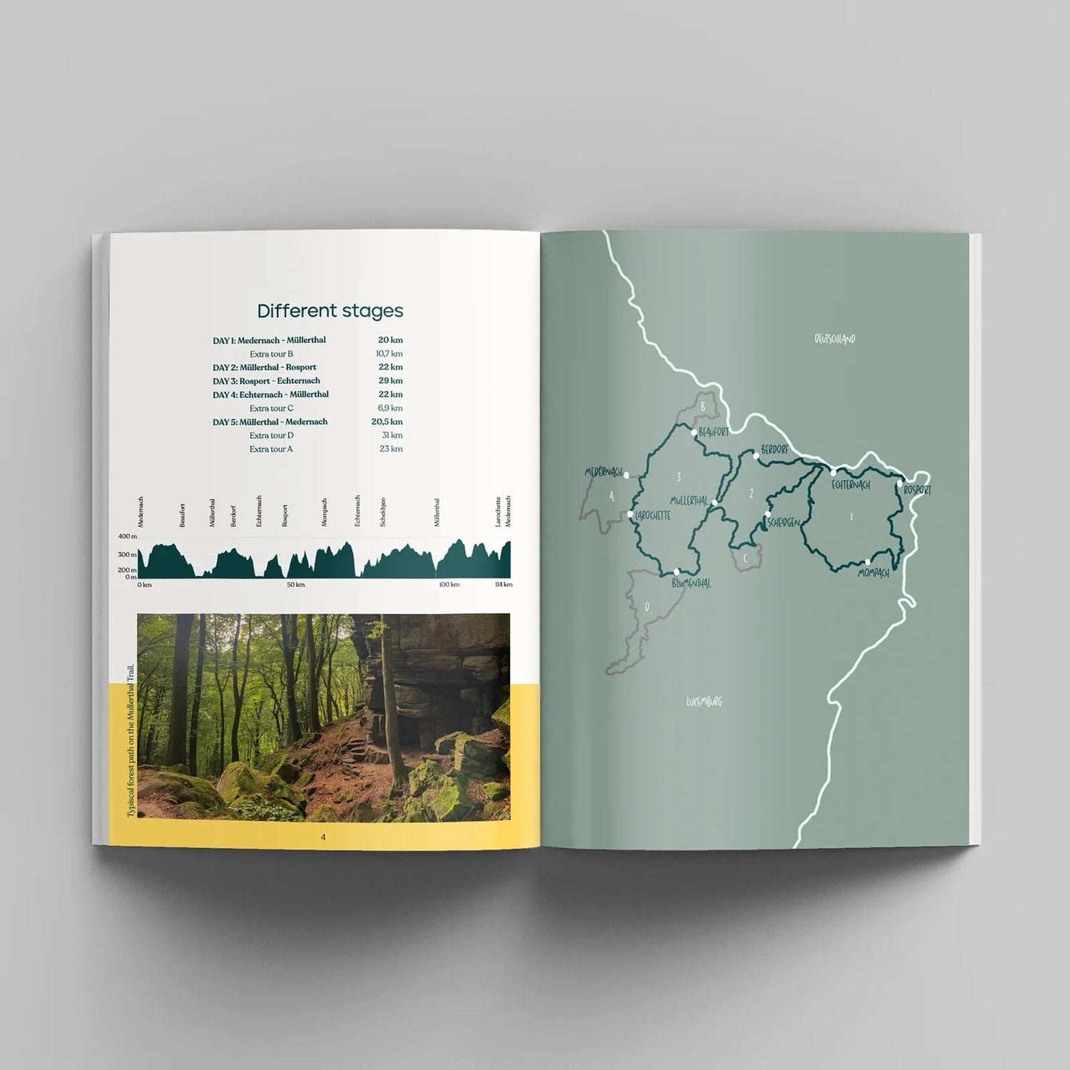 Guide de randonnées (en anglais) - Mullerthal Trail, 112 km through Luxembourg | Floor Denil guide de randonnée Floor Denil 