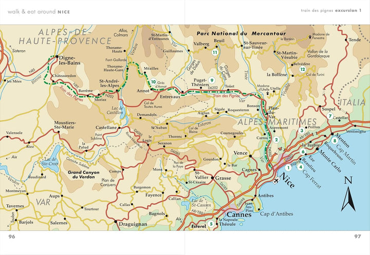 Guide de randonnées (en anglais) - Nice Walk and Eat | Sunflower guide de randonnée Sunflower 