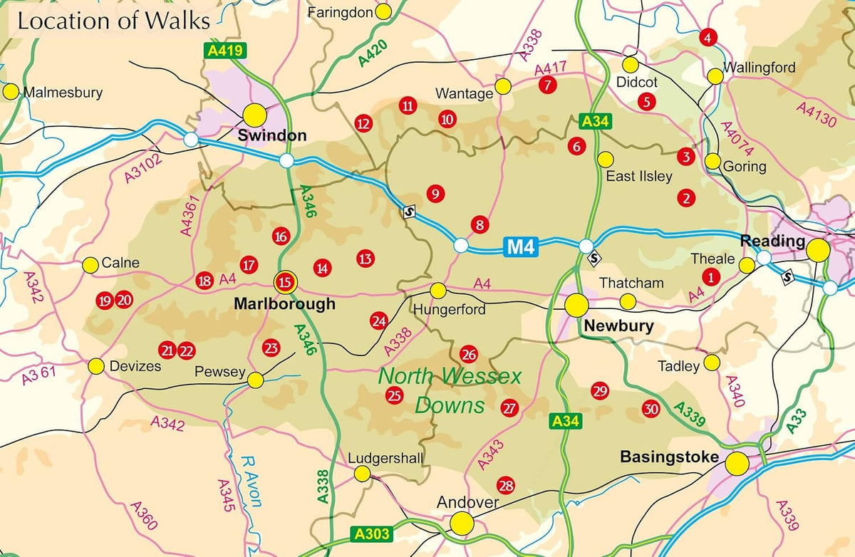 Guide de randonnées (en anglais) - North Wessex Downs | Cicerone guide de randonnée Cicerone 