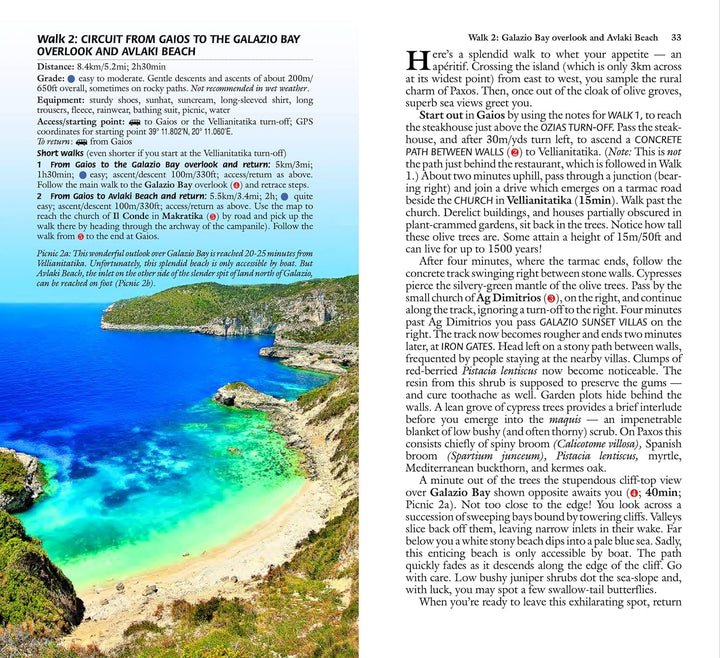 Guide de randonnées (en anglais) - Paxos | Sunflower guide de randonnée Sunflower 