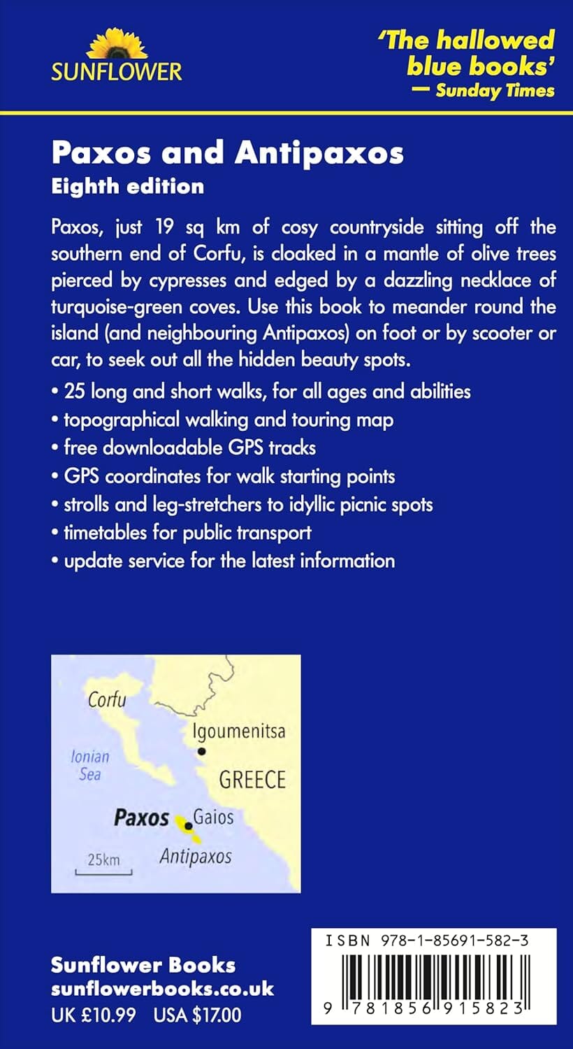 Guide de randonnées (en anglais) - Paxos | Sunflower guide de randonnée Sunflower 