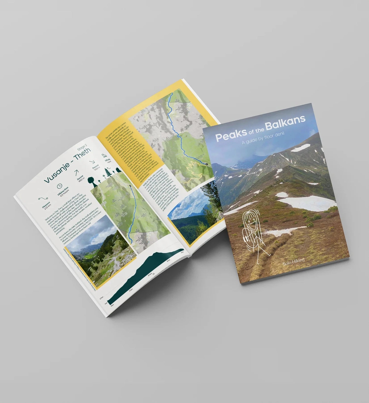 Guide de randonnées (en anglais) - Peaks of the Balkans Trail, 192 km through Albania, Montenegro and Kosovo | Floor Denil guide de randonnée Floor Denil 