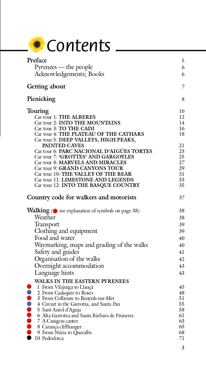 Guide de randonnées (en anglais) - Pyrenees | Sunflower guide de randonnée Sunflower 