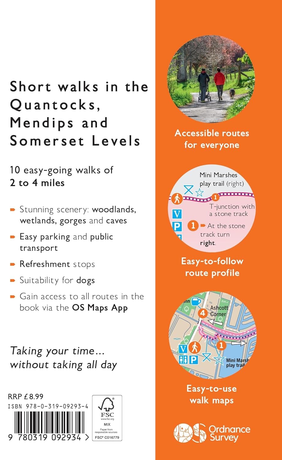 Guide de randonnées (en anglais) - Quantocks, Mendips and Somerset Levels | Ordnance Survey - Short Walks guide de randonnée Ordnance Survey