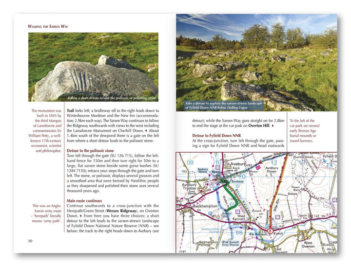 Guide de randonnées (en anglais) - Sarsen Way | Cicerone guide de randonnée Cicerone 
