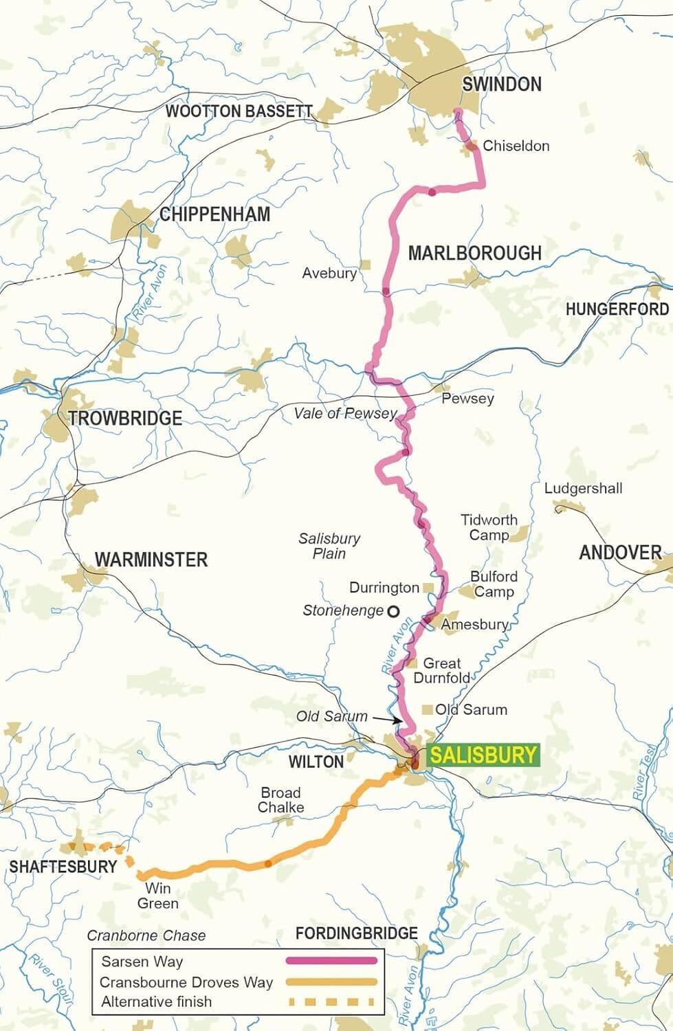 Guide de randonnées (en anglais) - Sarsen Way | Cicerone guide de randonnée Cicerone 