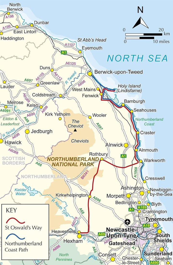 Guide de randonnées (en anglais) - St Oswald's Way and Northumberland Coast Path | Cicerone guide de randonnée Cicerone 