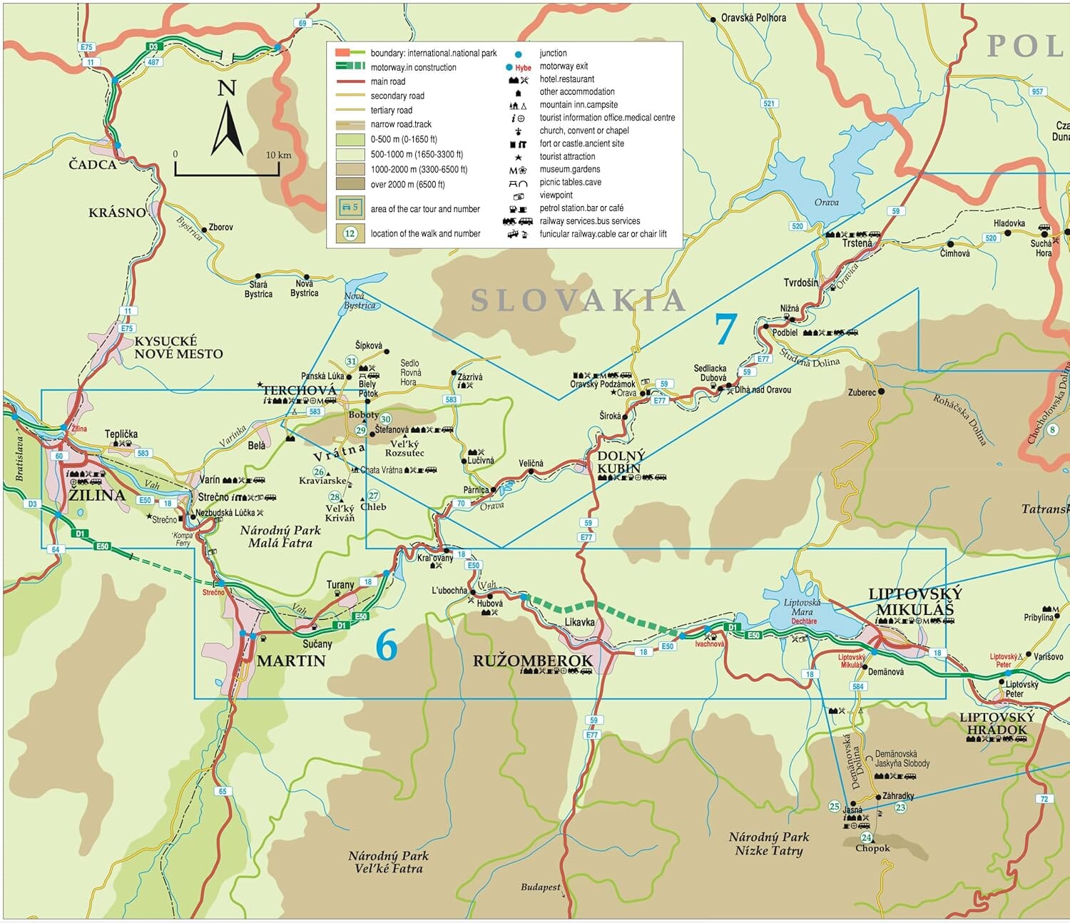 Guide de randonnées (en anglais) - Tatra Mountains (Poland & Slovakia) 2026 | Sunflower guide de randonnée Sunflower 