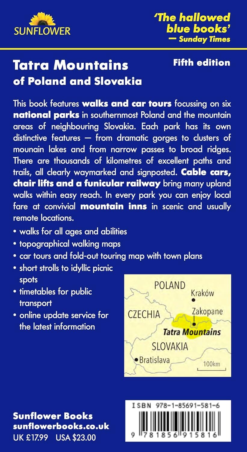 Guide de randonnées (en anglais) - Tatra Mountains (Poland & Slovakia) 2026 | Sunflower guide de randonnée Sunflower 