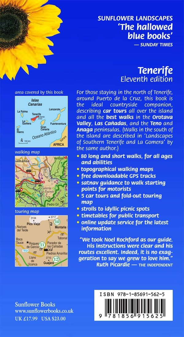Guide de randonnées (en anglais) - Tenerife | Sunflower guide de randonnée Sunflower 