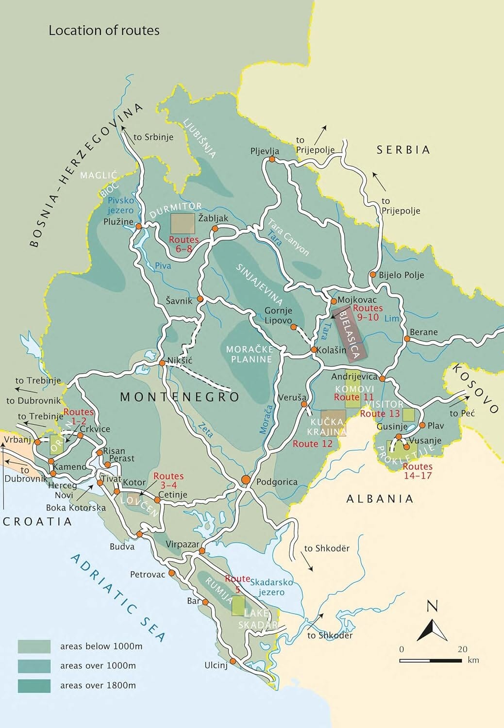 Guide de randonnées (en anglais) - The Mountains of Montenegro | Cicerone guide de randonnée Cicerone 