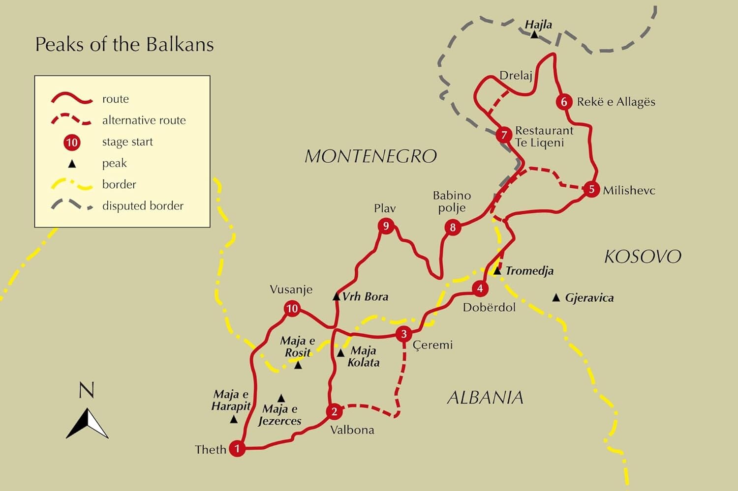 Guide de randonnées (en anglais) - The Peaks of the Balkans Trail (Montenegro, Albania, Kosovo) | Cicerone guide de randonnée Cicerone 