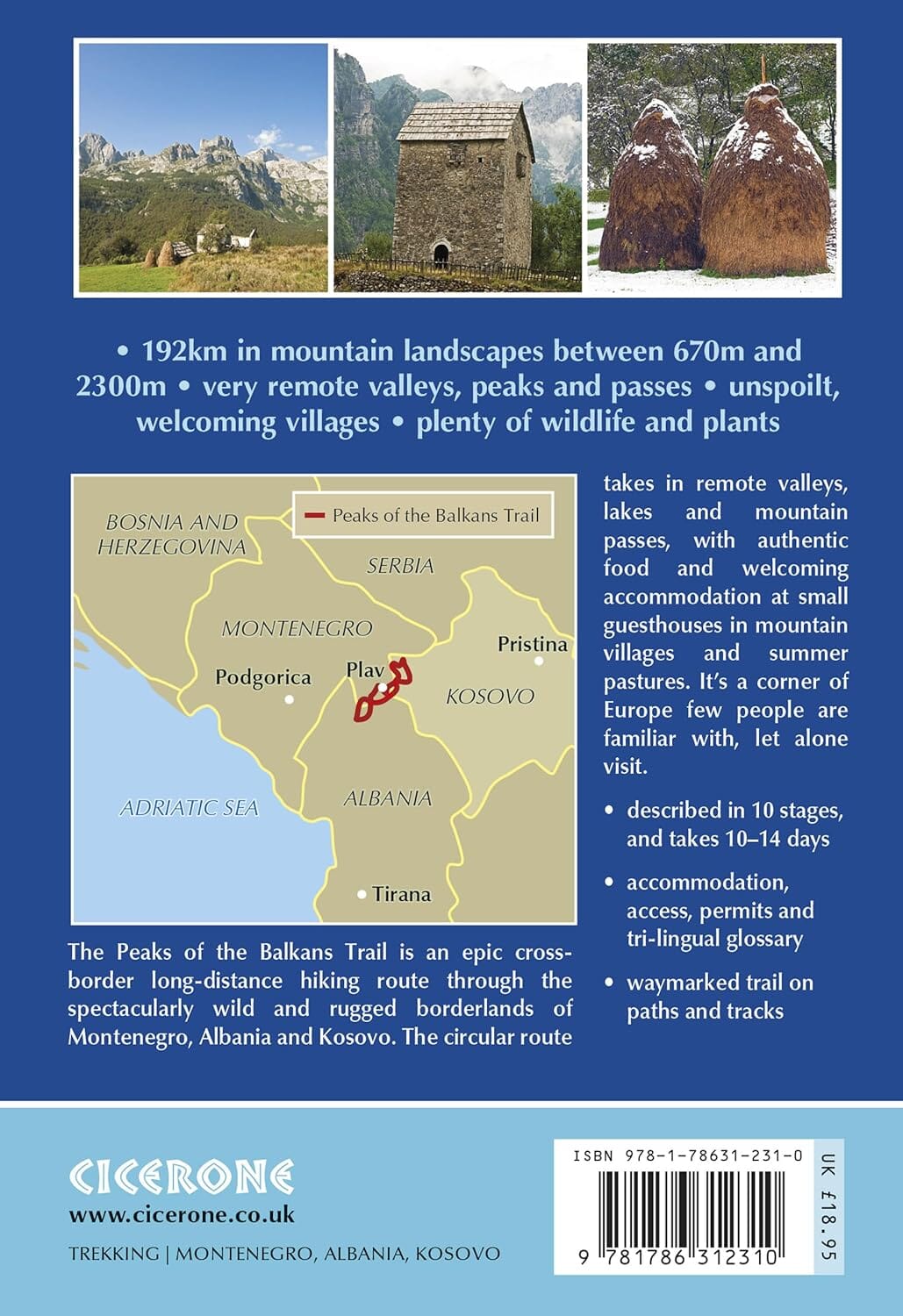 Guide de randonnées (en anglais) - The Peaks of the Balkans Trail (Montenegro, Albania, Kosovo) | Cicerone guide de randonnée Cicerone 