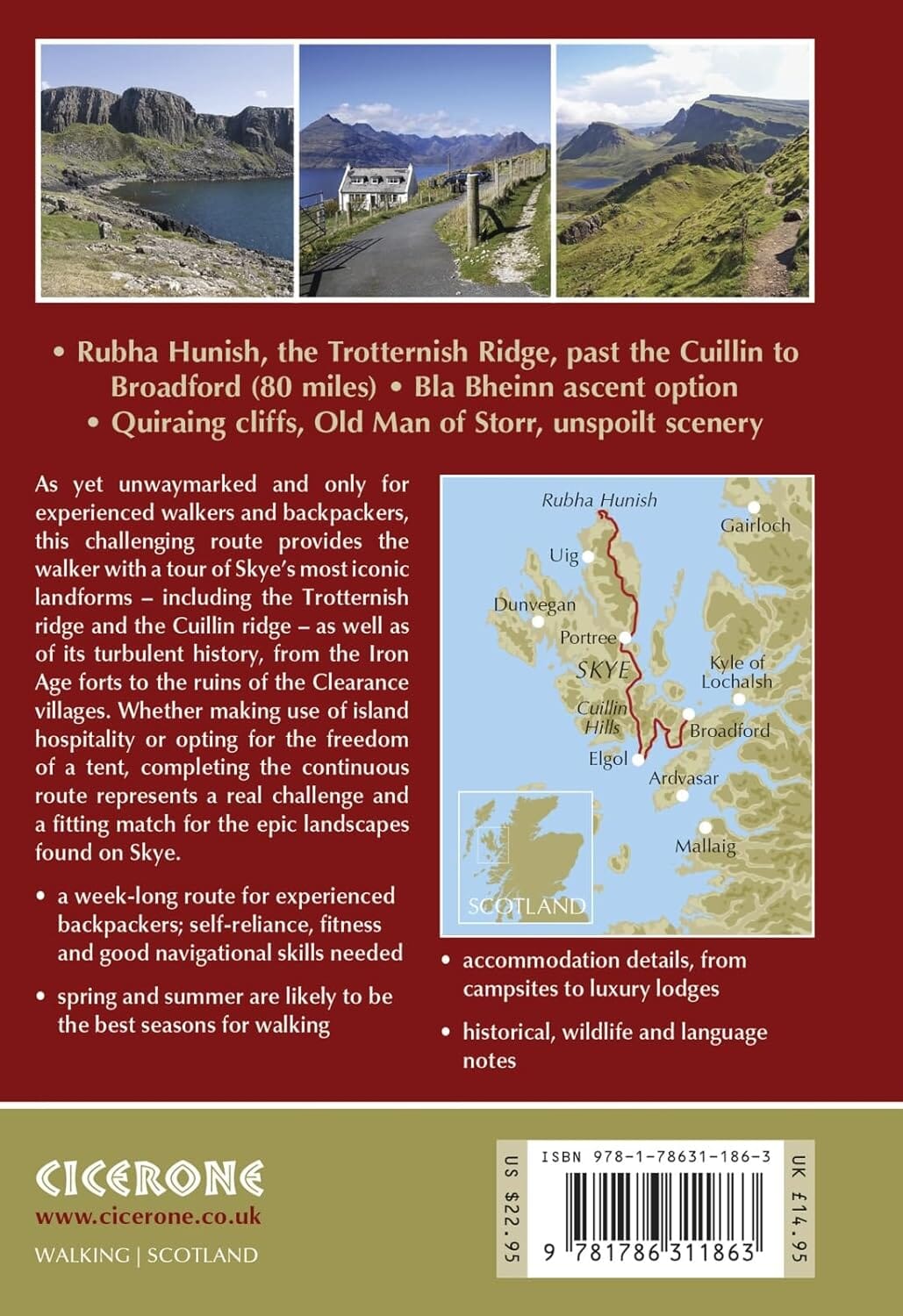 Guide de randonnées (en anglais) - The Skye Trail | Cicerone guide de randonnée Cicerone 