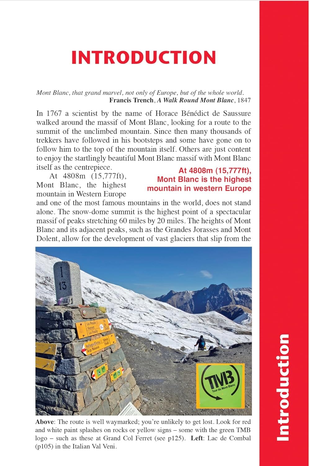 Guide de randonnées (en anglais) - Tour du Mont Blanc | Trailblazer guide de randonnée Trailblazer 
