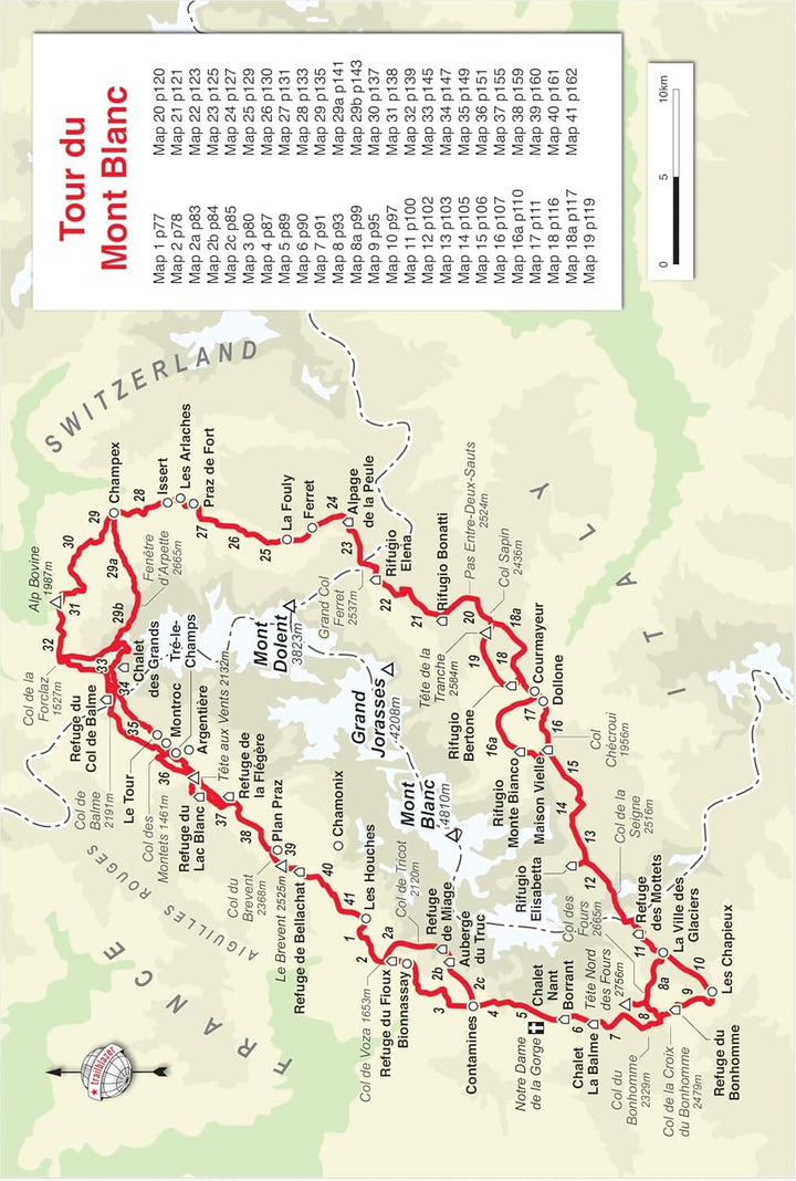 Guide de randonnées (en anglais) - Tour du Mont Blanc | Trailblazer guide de randonnée Trailblazer 
