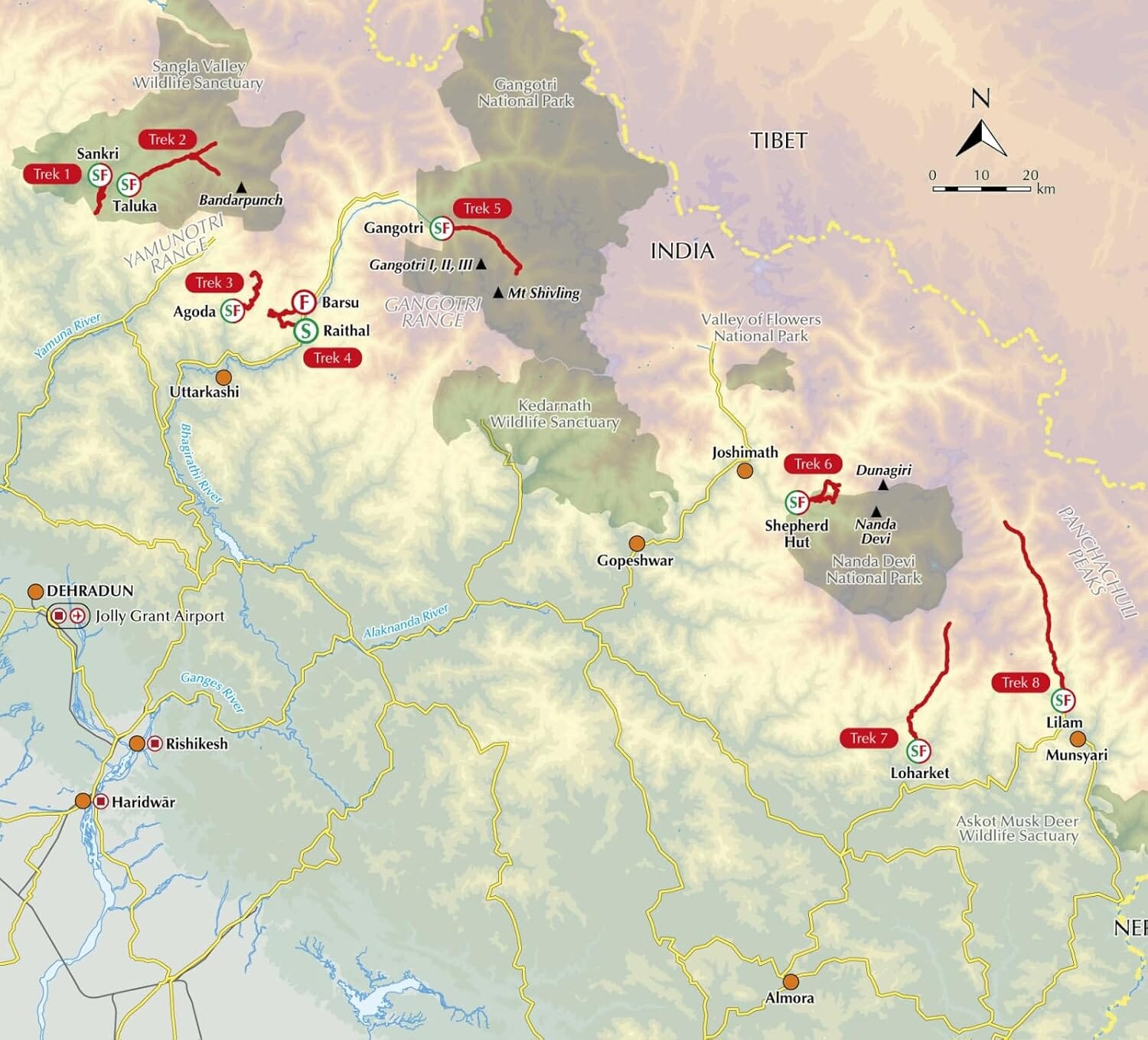 Guide de randonnées (en anglais) - Trekking in the Indian Himalaya | Cicerone guide de randonnée Cicerone 