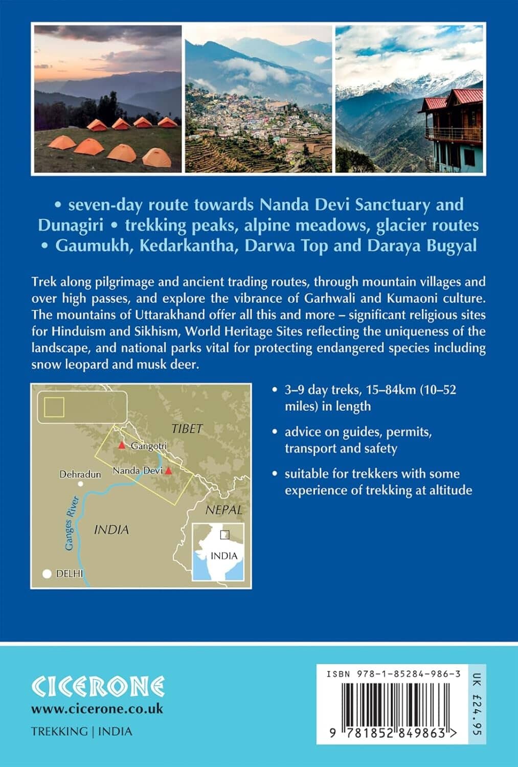 Guide de randonnées (en anglais) - Trekking in the Indian Himalaya | Cicerone guide de randonnée Cicerone 