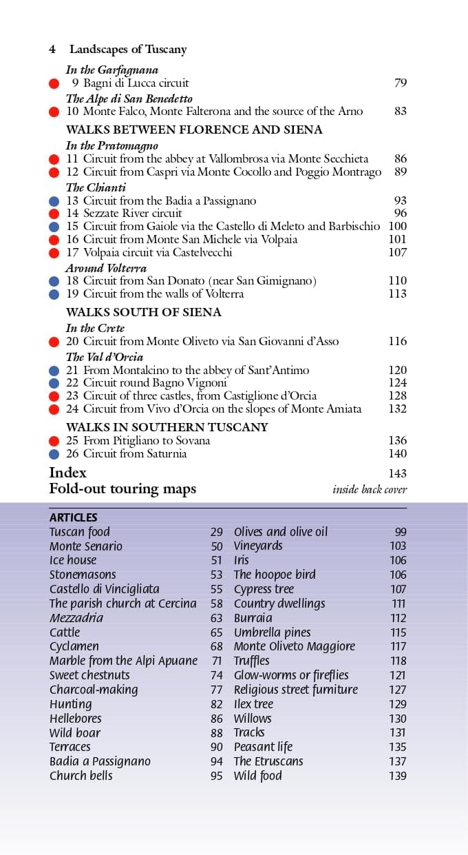 Guide de randonnées (en anglais) - Tuscany | Sunflower guide de randonnée Sunflower 