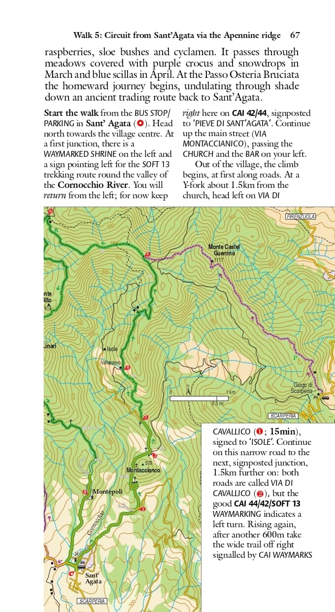Guide de randonnées (en anglais) - Tuscany | Sunflower guide de randonnée Sunflower 