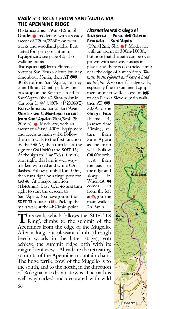 Guide de randonnées (en anglais) - Tuscany | Sunflower guide de randonnée Sunflower 
