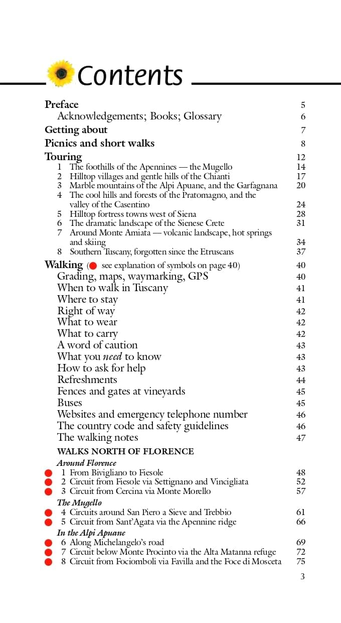 Guide de randonnées (en anglais) - Tuscany | Sunflower guide de randonnée Sunflower 