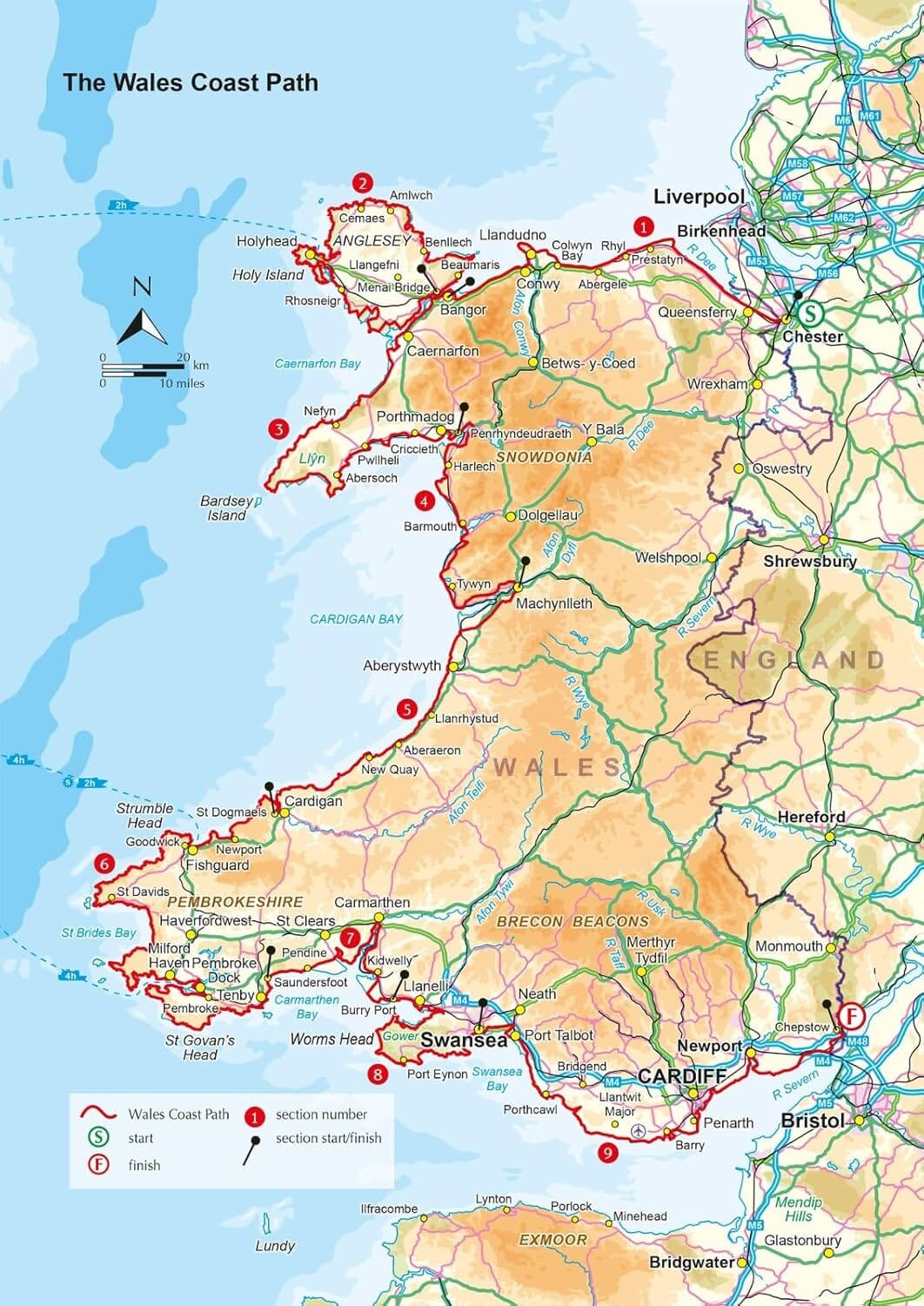 Guide de randonnées (en anglais) - Wales coast path | Cicerone guide de randonnée Cicerone 