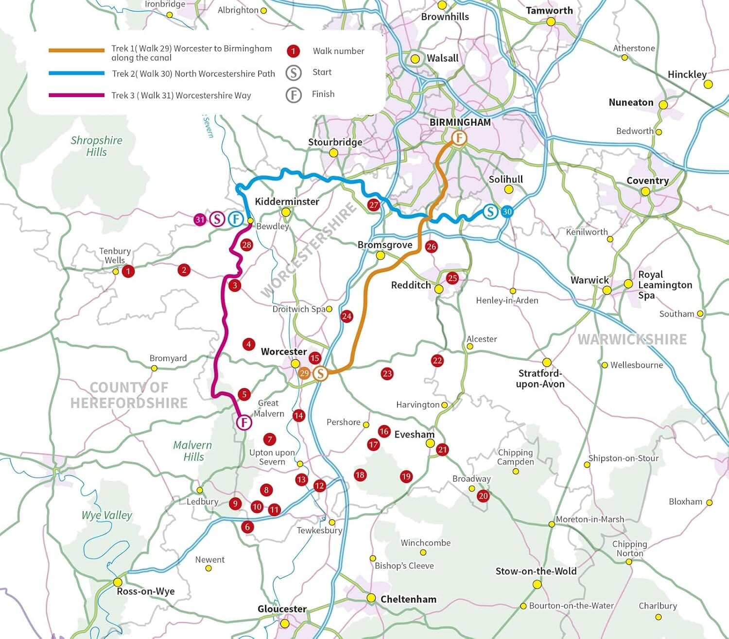 Guide de randonnées (en anglais) - Walking in Worcestershire | Cicerone guide de randonnée Cicerone