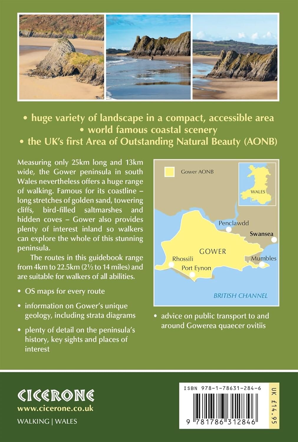 Guide de randonnées (en anglais) - Walking on Gower (Pays de Galles) | Cicerone guide de randonnée Cicerone 