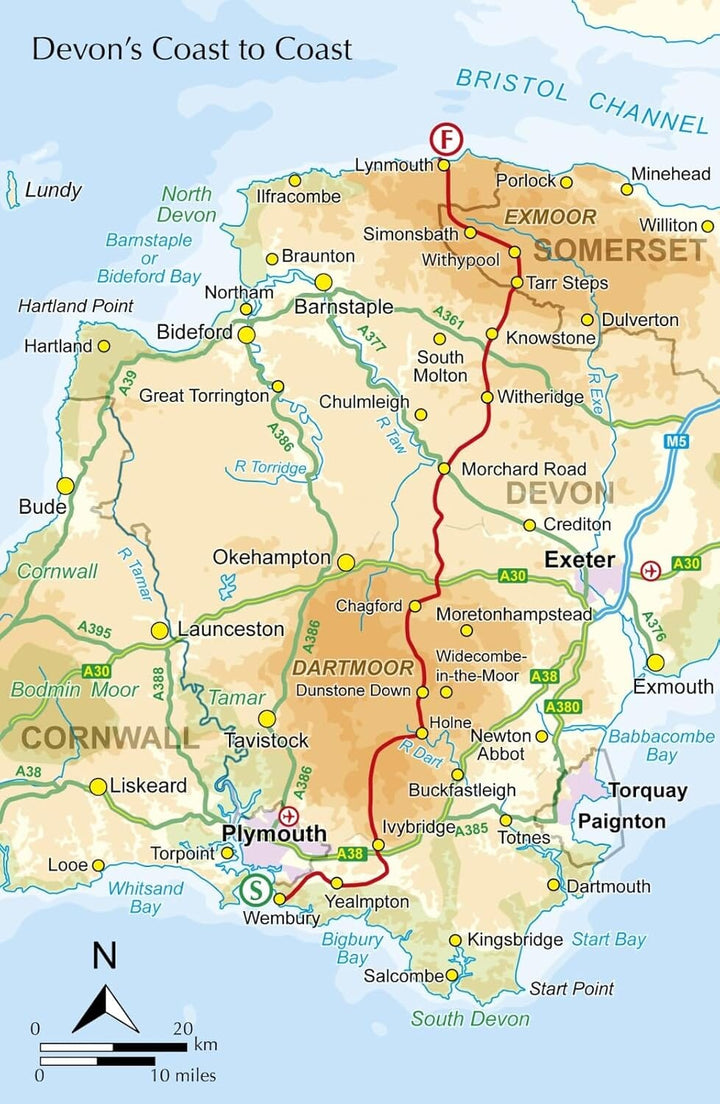 Guide de randonnées (en anglais) - Walking the Two Moors Way | Cicerone guide de randonnée Cicerone 