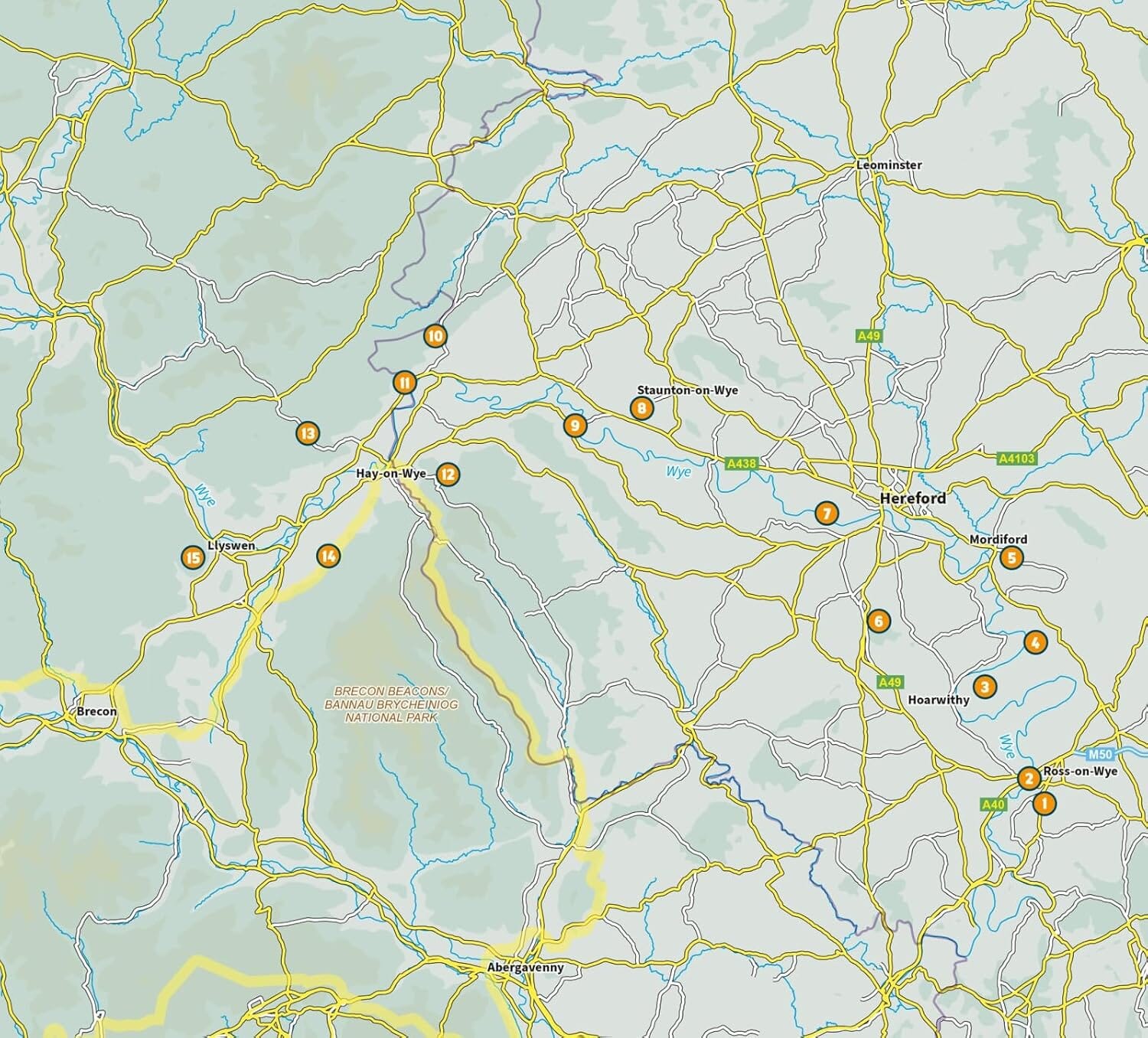 Guide de randonnées (en anglais) - Wye Valley, 15 Short Walks | Cicerone guide de randonnée Cicerone