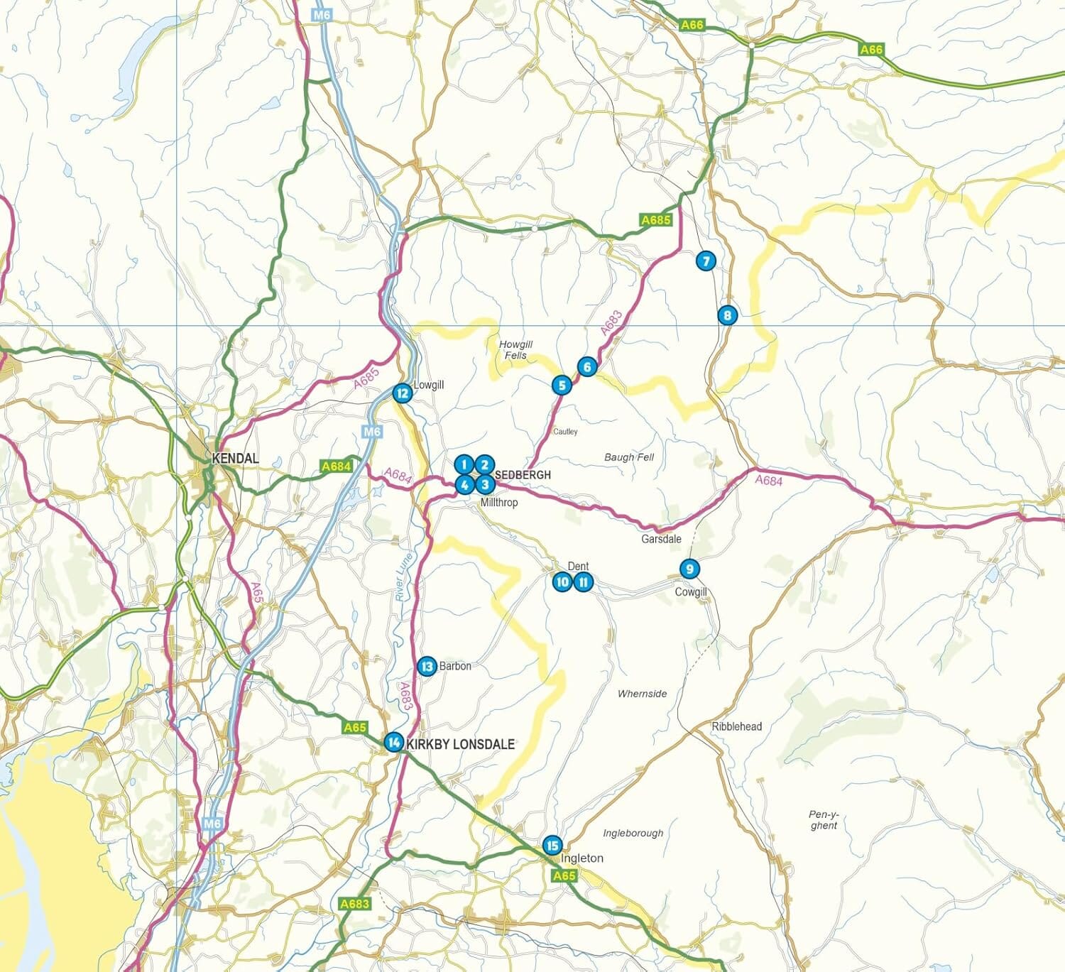 Guide de randonnées (en anglais) - Yorkshire Dales : Sedbergh, Kirkby Lonsdale and Ingleton - 15 Short Walks | Cicerone guide de randonnée Cicerone 