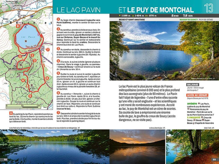 Guide de randonnées - Volcans d'Auvergne | Chamina guide petit format Chamina 