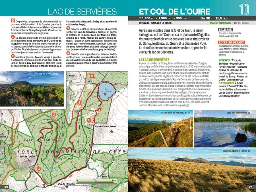 Guide de randonnées - Volcans d'Auvergne | Chamina guide petit format Chamina 