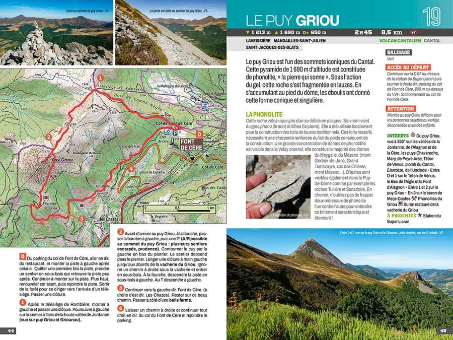 Guide de randonnées - Volcans d'Auvergne | Chamina guide petit format Chamina 
