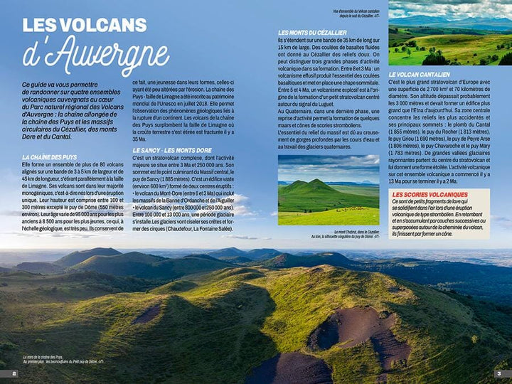 Guide de randonnées - Volcans d'Auvergne | Chamina guide petit format Chamina 